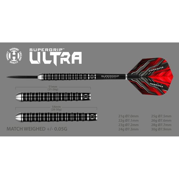 Rzutki Harrows Supergrip Ultra 90% Steeltip